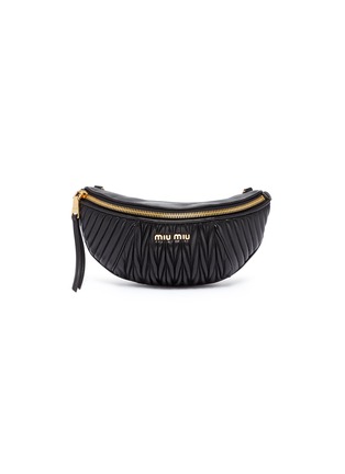 Main View - Click To Enlarge - MIU MIU - Matelassé leather bum bag