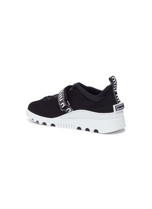 Detail View - Click To Enlarge - MIU MIU - Logo strap Lurex sneakers
