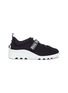 Main View - Click To Enlarge - MIU MIU - Logo strap Lurex sneakers