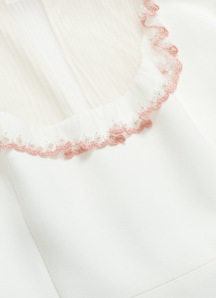 Detail View - Click To Enlarge - MIU MIU - Ruffle tulle bib dress