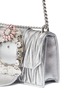 Detail View - Click To Enlarge - MIU MIU - Jewelled foral buckle matelassé leather shoulder bag