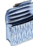 Detail View - Click To Enlarge - MIU MIU - Jewelled foral buckle matelassé leather shoulder bag