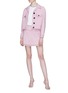 Figure View - Click To Enlarge - MIU MIU - Stud suede jacket