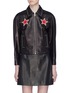 Main View - Click To Enlarge - MIU MIU - Star patch stud leather jacket