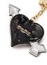 Detail View - Click To Enlarge - MIU MIU - Glass crystal glitter leather arrow heart keychain