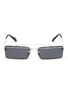 Main View - Click To Enlarge - MIU MIU - 'Société' glitter beaded trim metal square rimless sunglasses