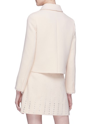 Back View - Click To Enlarge - MIU MIU - Glass crystal virgin wool jacket