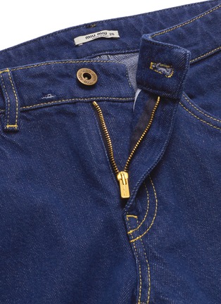  - MIU MIU - Macramé lace trim pocket jeans
