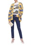 Figure View - Click To Enlarge - MIU MIU - Macramé lace trim pocket jeans