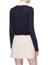 Back View - Click To Enlarge - MIU MIU - Lace collar cashmere-silk cardigan