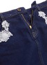  - MIU MIU - Macramé lace trim denim skirt