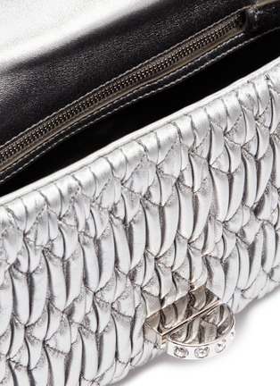 Detail View - Click To Enlarge - MIU MIU - Jewelled chain matelassé leather shoulder bag