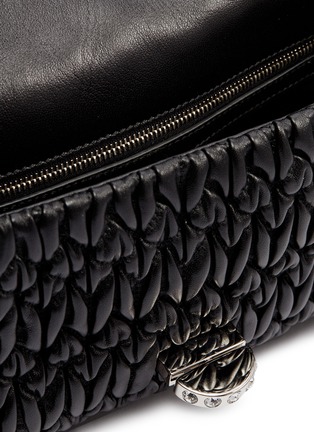 Detail View - Click To Enlarge - MIU MIU - Jewelled chain matelassé leather shoulder bag