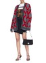 Figure View - Click To Enlarge - MIU MIU - Jewelled chain matelassé leather shoulder bag