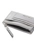 Detail View - Click To Enlarge - MIU MIU - Zip madras leather card holder