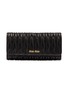 Main View - Click To Enlarge - MIU MIU - Matelassé leather long wallet