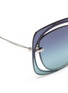 Detail View - Click To Enlarge - MIU MIU - 'Sćenique' cutout mirror square sunglasses