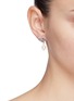 Figure View - Click To Enlarge - MIU MIU - Glass crystal heart faux pearl drop earrings
