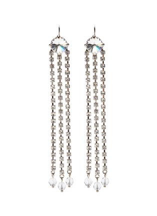 Main View - Click To Enlarge - MIU MIU - Glass crystal fringe drop earrings