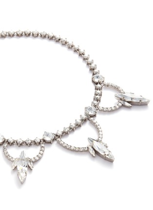 Detail View - Click To Enlarge - MIU MIU - Glass crystal hoop bib necklace