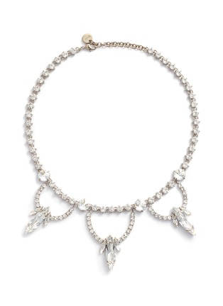 Main View - Click To Enlarge - MIU MIU - Glass crystal hoop bib necklace