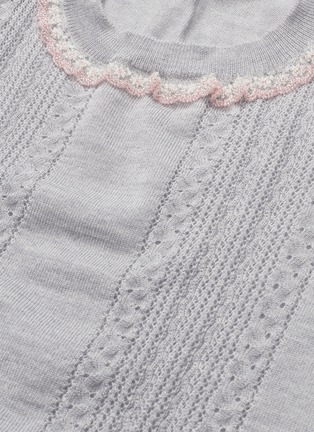  - MIU MIU - Lace collar cashmere-silk sweater