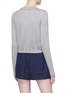 Back View - Click To Enlarge - MIU MIU - Lace collar cashmere-silk sweater