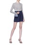Figure View - Click To Enlarge - MIU MIU - Lace collar cashmere-silk sweater
