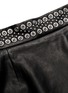  - MIU MIU - Stud waist leather skirt