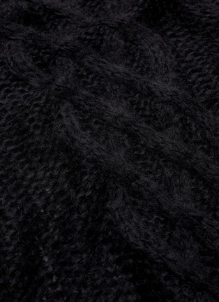 Detail View - Click To Enlarge - MIU MIU - Mohair blend open knit dress