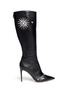 Main View - Click To Enlarge - FAUSTO PUGLISI - Metal stud leather knee high boots