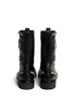 Back View - Click To Enlarge - FAUSTO PUGLISI - Metal stud leather lace-up combat boots