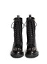 Figure View - Click To Enlarge - FAUSTO PUGLISI - Metal stud leather lace-up combat boots