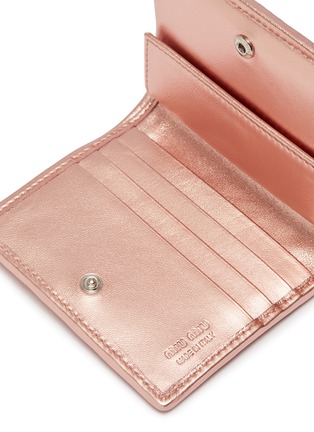 Detail View - Click To Enlarge - MIU MIU - Matelassé leather wallet