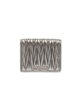 Main View - Click To Enlarge - MIU MIU - Matelassé leather wallet