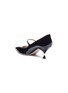 Detail View - Click To Enlarge - MIU MIU - Faux pearl patent leather Mary Jane pumps