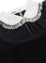 Detail View - Click To Enlarge - MIU MIU - Sequin collar georgette yoke dress