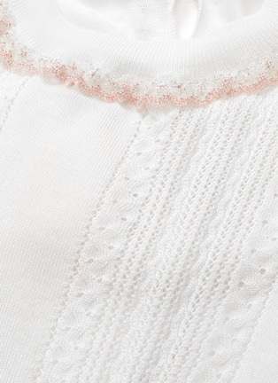  - MIU MIU - Lace collar cashmere-silk knit top