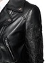 Detail View - Click To Enlarge - JINNNN - Miao flower appliqué leather biker jacket