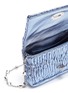 Detail View - Click To Enlarge - MIU MIU - Jewelled chain matelassé leather crossbody clutch