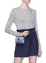 Figure View - Click To Enlarge - MIU MIU - Jewelled buckle mini matelassé leather shoulder bag