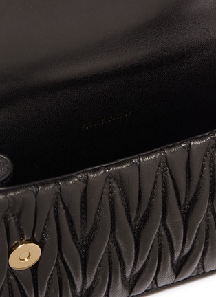 Detail View - Click To Enlarge - MIU MIU - Jewelled buckle mini matelassé leather shoulder bag