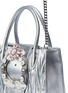 Detail View - Click To Enlarge - MIU MIU - Jewelled floral buckle matelassé leather shoulder bag
