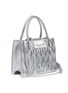 Figure View - Click To Enlarge - MIU MIU - Jewelled floral buckle matelassé leather shoulder bag