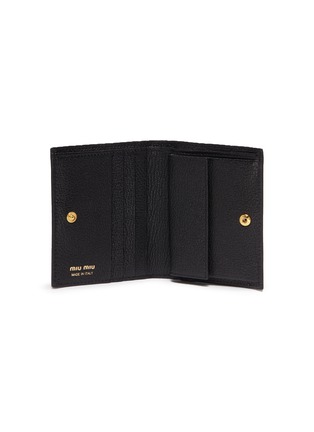 Figure View - Click To Enlarge - MIU MIU - Madras leather bifold wallet