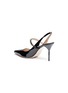 Detail View - Click To Enlarge - MIU MIU - Glass crystal patent leather slingback pumps