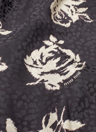 Detail View - Click To Enlarge - MIU MIU - Rose print silk dress