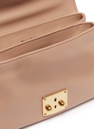 Detail View - Click To Enlarge - MIU MIU - Jewelled buckle matelassé leather chain crossbody bag