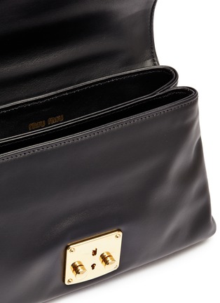 Detail View - Click To Enlarge - MIU MIU - Jewelled buckle matelassé leather chain crossbody bag