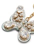 Detail View - Click To Enlarge - MIU MIU - Glass crystal glitter leather butterfly keychain